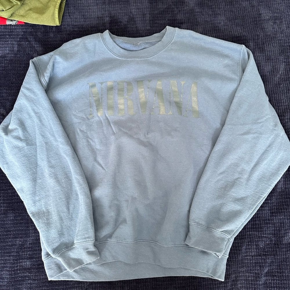 Nirvana Men's Crewneck Sweater in Blue
